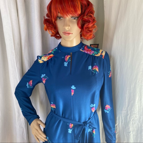 Lovely Vintage 1970’s Floral Blouson Dress from Family Fashions by Avon - M - Picture 2 of 10